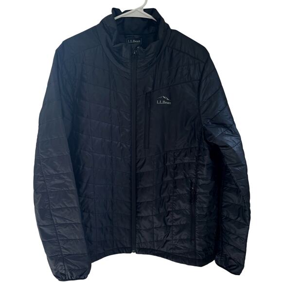 L.L. Bean Men's Black Puffer Jacket Warm Lightweight Packable Size L - Picture 1 of 7
